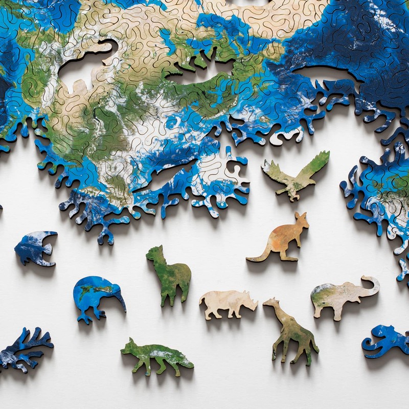 Earth Infinity Puzzle, No Fixed Shape, Endlessly Reconfigurable, 441 Pieces