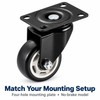 1.5-Inch Swivel Caster Wheel - No-Brake Plate-Mount Design for Furniture