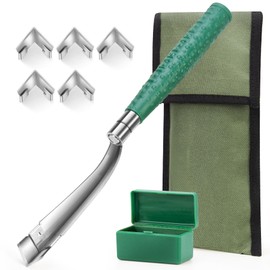 Xeerrfan Caulk Remover Tool, Detachable Grout Removal Tool with 5 Replacement Stainless Steelhead, Glass Glue Angle Scraper Caulk Remover for Bathroom, Kitchen, Floor, Window