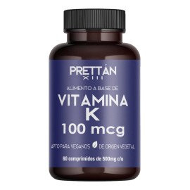 Suplemento Con Vitamina K Prettan Vegano 60 Capsulas 500mg