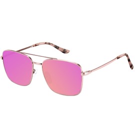 MAXJULI XL Size Extra Large Polarized Sunglasses 148 MM for Big Wide Heads Men Metal Ultralight UV400 Protection Glasses 8816 (Pink+Pink)