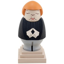 Seiffener Volkskunst Incense Smoker Erzgebirge | Politician Collectible Incense Woman German Chancellor Angela Merkel 14 cm Black Blazer