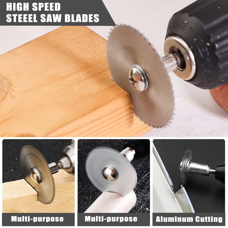 Pack of 10 Circular Saw Blades, Dremel Accessories, Cutting Discs,