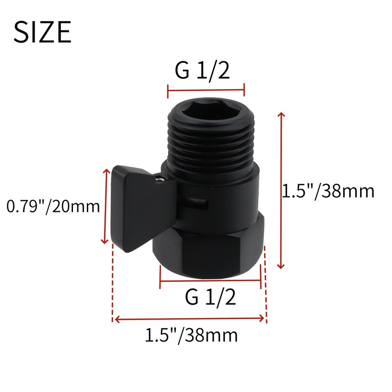 Nicerity Shower Shut Off Valve G1/2 Shower Head Flow Restrictor