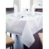 texpot Damask Tablecloth 110 x 220 cm White with Satin