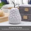 Elements Textured Ceramic Pear Figurine, White, 4.8x4.8x7.8 Inch