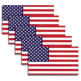 5 Pcs Reflective American US Flag Decal, Tactical USA Flag Sticker, Patriotic Stars and Stripes Stickers for Vehicles Car Window Bumper 2.5 x 4.5 Inch