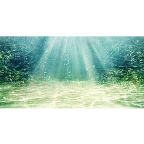AWERT Aquarium Background Aquatic Plant Bubble Underwater Ocean Floor Fish