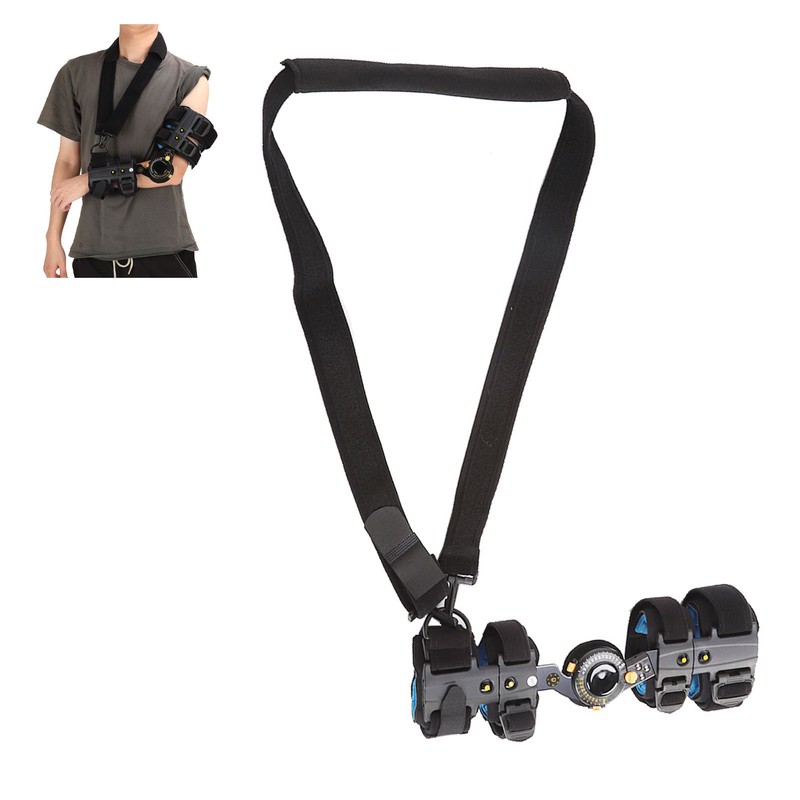 Hinged Elbow Brace Adjustable Surgery Recovery Tendon Repairs Pad Removable