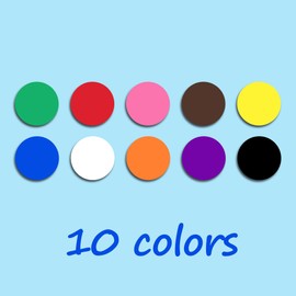 DOETYD 20 Sheets 10 Colored 10mm Round Sticky dots Circle Labels 4080 Grains