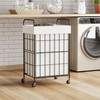 Laundry Hamper with Wheels, 90L Laundry Basket with Handle, Laundry