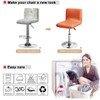 Bifaunvogel Waterproof PU Bar Stool Covers, Slipcovers, Counter Height, Orange,