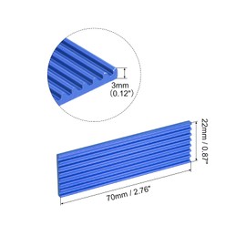 sourcing map 1 Pack M.2 2280 Nvme SSD Heatsink Cooler with Thermal Pad Alloy Aluminum Heat Sink Cooling Sink for PC Laptop, 70x22x3mm, Blue