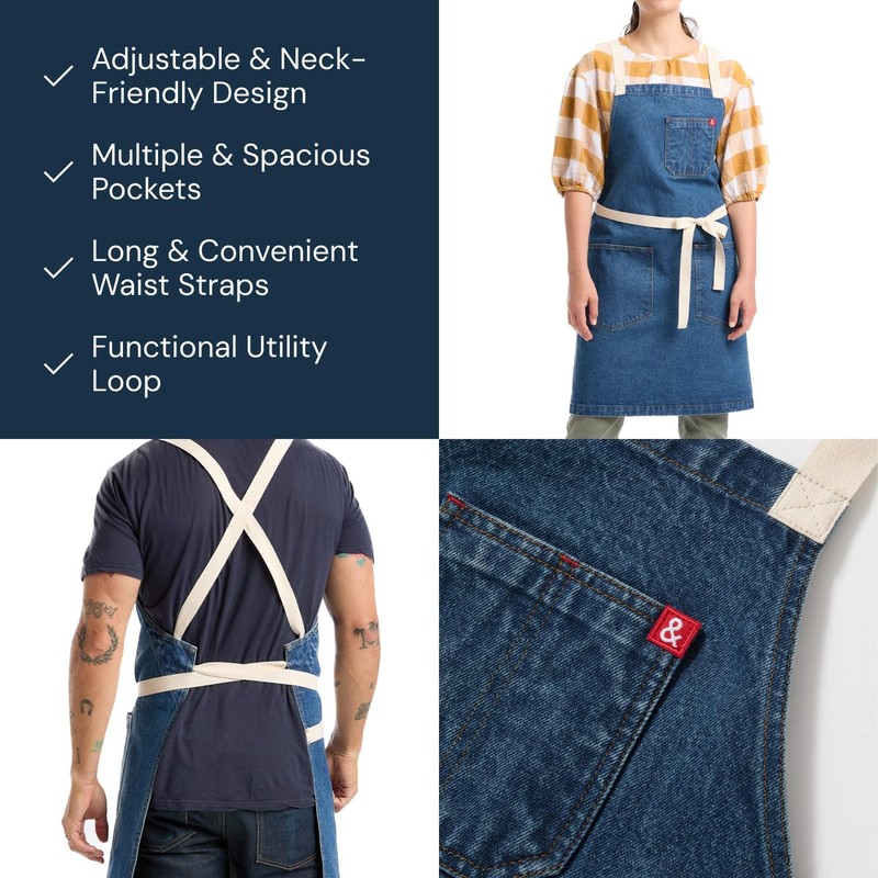 hedley & bennett Crossback Apron - Crossback Chef Apron with