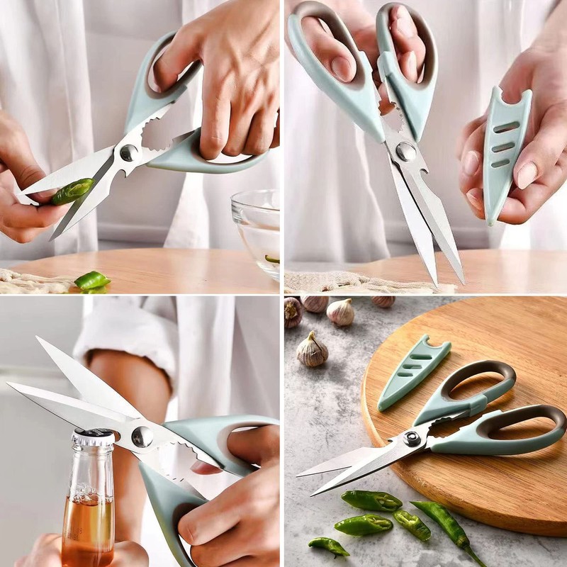 Sairps Left Handed Scissors - Multifunctional, Heavy Duty for Meat