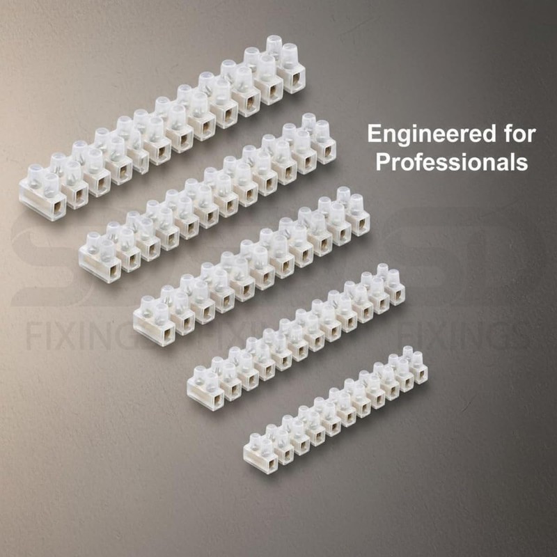 CED Electrical Connector Blocks 12 Way White Terminal Block Electrical