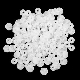 100 Sets Plastic Snaps Buttons T5 Plastic Snaps for Fabric Round Snap White No Sew Buttons Snap Button Kit for Clothing Crafts Pants DIY Projects