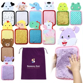 Special Supplies Sensory Mats for Early Learning Development, Tactile Textured Pads with Cute, Colorful Animals, Hand-On Play for Touch Sensitive Kids