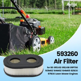 Aylux 593260 798452 Air Filter with 594106 595668 Air Cleaner Cover for B&S 093J02 09P700 103M02 104M02 650EXI 675EXI 675IS Lawn Mower