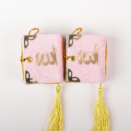 Set of 10 Quran Book for Muslim Favors Quran Book Arabic Hajj Favors Car Hanging Quran Islamic Gift (Pink)