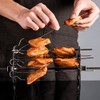 BNYTXV BBQ Steel Metal Roaster Rotisserie Skewers Needle Cage Oven