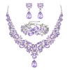 EVER FAITH Conjuntos de joyas de dama de honor nupcial