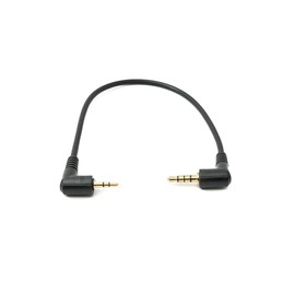 System-S Audio Cable 20 cm 2.5 mm Jack Male to 3.5 mm Male Angle AUX Adapter Black