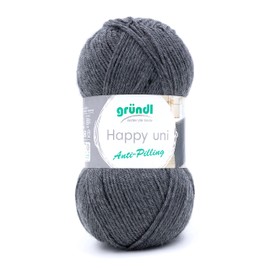 Grundl 2676-31 100 g Happy Knitting Yarn Ball, Slate Grey