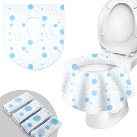WUFANC Pack of 20 Disposable Toilet Covers, Universal Non-Slip, Waterproof and Antibacterial Disposable Toilet Seat, Toilet Seat Cover Children and Adults, Individually Packed, Travel Accessories