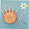 SOESFOUFU 20pcs Multi-function Lip Brush with Cover Man-made Fiber Applicators