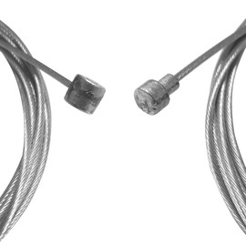 cyclingcolors 2 x universal brake inner cable 2 m bicycle for front or rear wheel with bulbs and roller nipple cable end ferrules