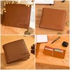 Gusti Foster Men's Leather Wallet RFID Protection Brown Leather, hazelnut,