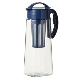 Cainz Cold Water Bottle with Tea Strainer, 2.1 L (2.1 L) Navy Cold Water Pot