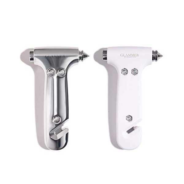 BLINGSTING Glammer Safety Hammer - Emergency Automotive Escape Hammer Tool,