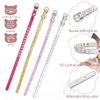 Urieo Rhinestone Cat Collars Silver PU Leather Kitten Collar Bling