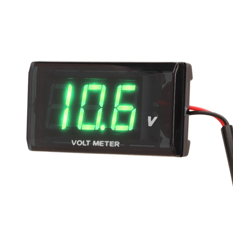 Universal LCD Motorcycle Voltmeter Ultra Thin Waterproof Voltmeter with Left