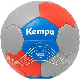 Kempa Spectrum Synergy Pro Handball Play Ball and Training Ball with Unique 30 Panel Construction - Ball for Children and Adults, 2, Cool Grey/Sweden Blue