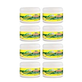 OdoBan Real Citrus Solid Odor Absorber Eliminator, 8-Pack, 8 Ounces Each, Lemon Scent