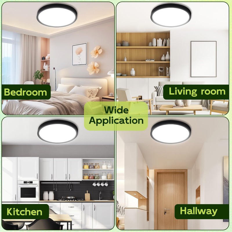 hykolity 9 Inch Selectable CCT LED Round Flat Panel Light,
