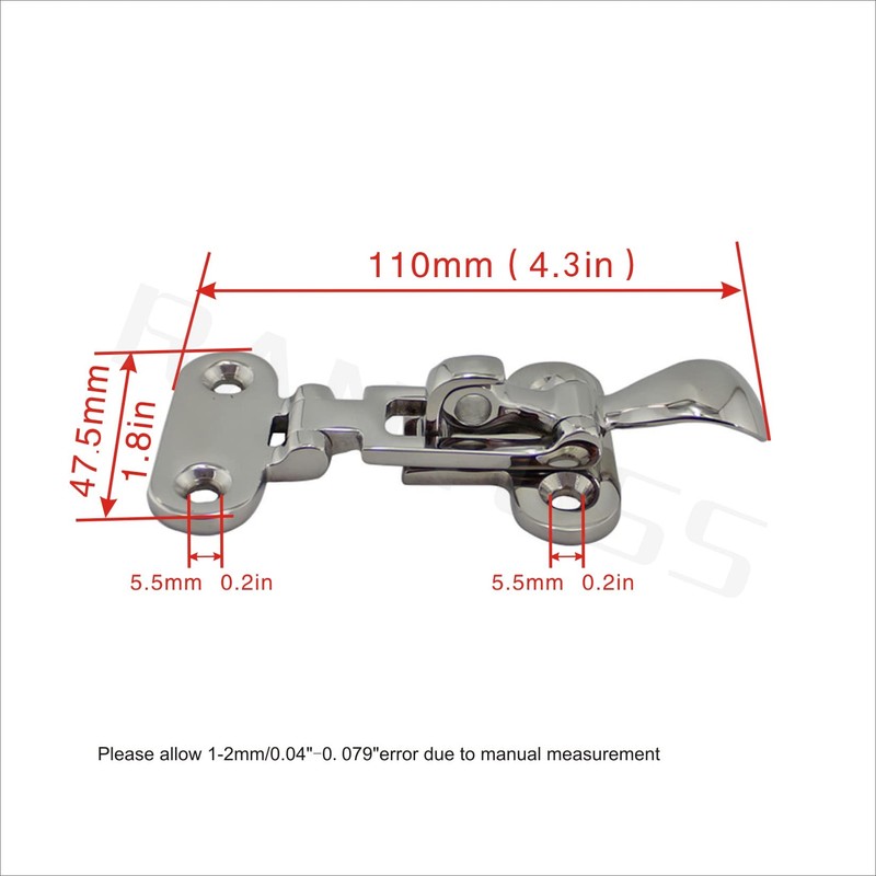 RANYUSS 2PCS of SS316 Heavy Duty Anti-Rattle Lockable Hold Down