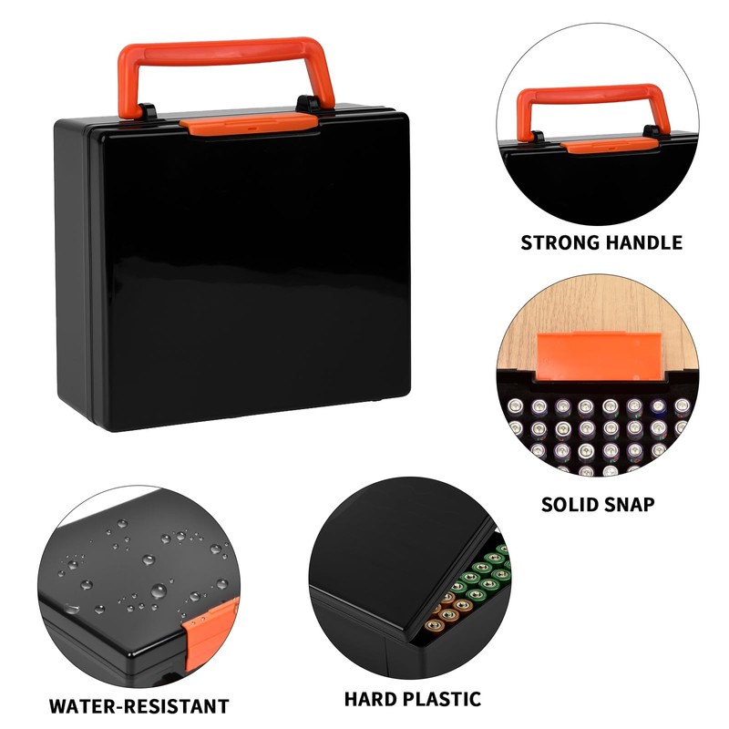 FULLCASE Battery Storage Organizer Holder Holds 72 AA AAA Batteries,