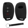 RYHX Autoschlssel Silikon Hlle kompatibel mit Hyundai 3-Tasten Autoschlssel Klapp,Schwarz