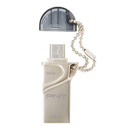 PNY 64GB DUO-LINK USB 3.0 OTG Flash Drive for Android - (P-FDI64GOTGTO30-GE)