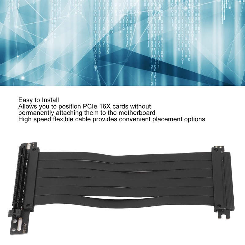 PCIe 3.0 X16 GPU Riser Cable High Speed Female 90