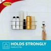 Command Shower Caddy Satin Nickel with Water Resistant Command Strips,