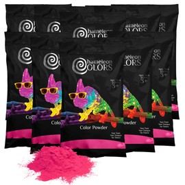 Chameleon Colors Pink Color Powder 1 lb 10 Pack-10 Pounds of Holi Color Powder- Chalk Powder for Gender Reveals, Photography, Color Races, School Events, Fundraisers, Rangoli Powder Art, and More