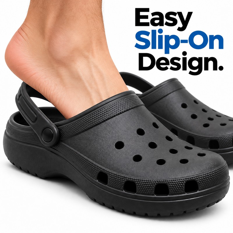 Unisex Lightweight Clog Slippers for Indoor & Outdoor Wear –
