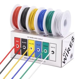 22 awg Wires 6 Different Colored 180ft Total, 22 Gauge Electronic PVC for Arduino RC Drone