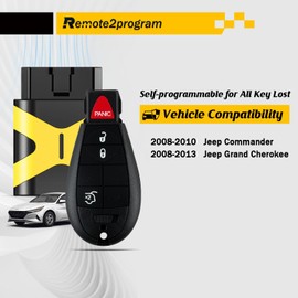 Remote2program Self Programmable Car Key Control/ADD 2 Keys/Paring Smartphone APP/Simple and Safe fits for Dodge/Chrysler with FCC: M3N5WY783X or IYZ-C01C (3)