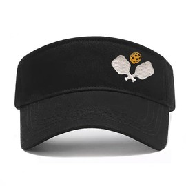 AIMASTZ Pickleball Sport Embroidered Adjustable Pickleball Visor, Pickleball Sports Hat for Men Women,Gifts for Pickleball Lovers,Black